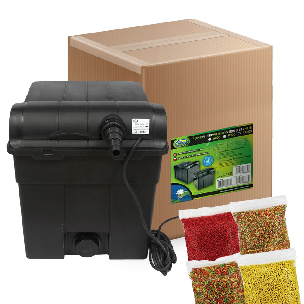 Aqua Nova filtr przelewowy do oczka stawu NUB-12000 z lampą UV 18W